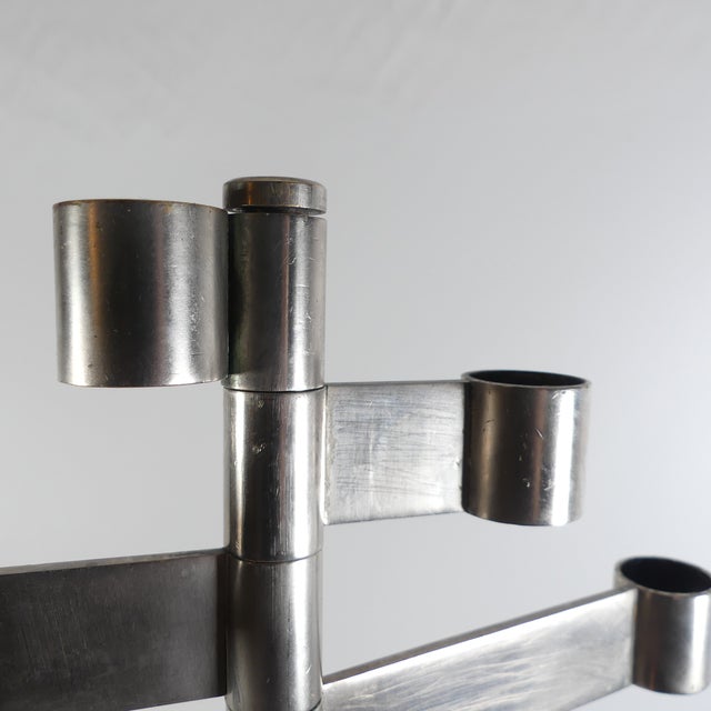 Space Age candle holder with tulip base, individually adjustable. I have official proof of authenticity such as vintage...