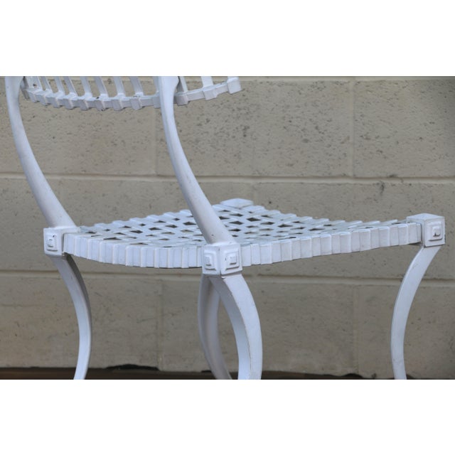 Mid Century Thinline Aluminum Klismos Outdoor Dining Set, Table & 4 Chairs, California 1960s For Sale - Image 13 of 18