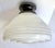 1950's Art Deco Schoolhouse Style Frosted Glass Pendant Shade For Sale - Image 10 of 11