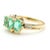 Contemporary 1.80 Carat Oval Emerald 3 Stone Ring in 14k Gold, Size 7 For Sale - Image 3 of 11