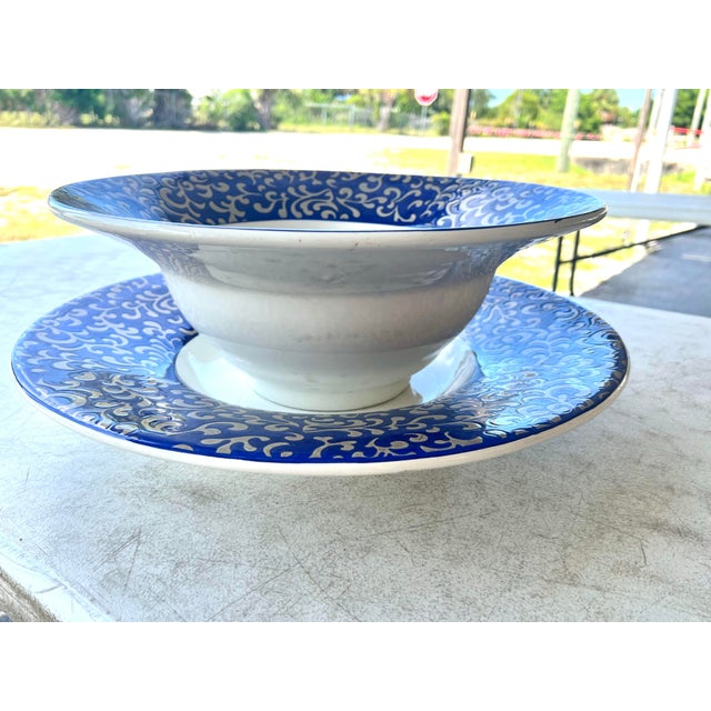 Vintage Italian Hand-Decorated Ceramic Serving Bowl by JRM Ceramica For Sale In West Palm - Image 6 of 6