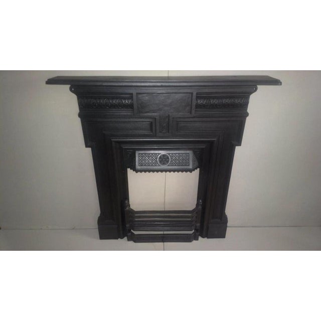 Edwardian Cast Iron Combination Fireplace Surround For Sale - Image 9 of 10