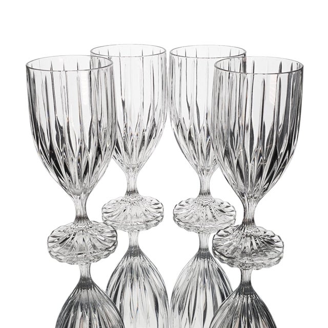Contemporary Late 20th Century Mikasa Park Lane Crystal Iced Tea Water Goblets, Set of 4 For Sale - Image 3 of 10