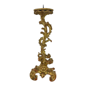 19th C. Italian Giltwood Candlestick