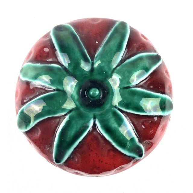 Farmhouse Vintage 1960s Strawberry Covered Container For Sale - Image 3 of 11