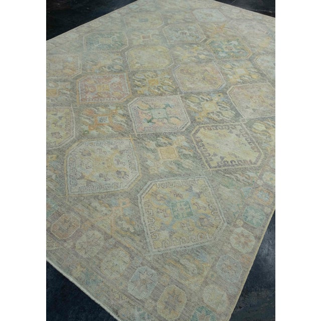 Turkish Turkish Oushak Rug 8'7" x 12'5" #18659 For Sale - Image 3 of 8
