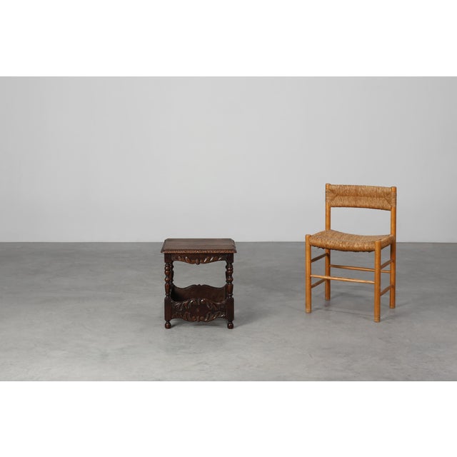 Belgian Oak Carved Square Side Table, 1700s For Sale - Image 4 of 14