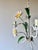Italian White Tole Daisy 3-Light Chandelier, 1970s For Sale - Image 6 of 18