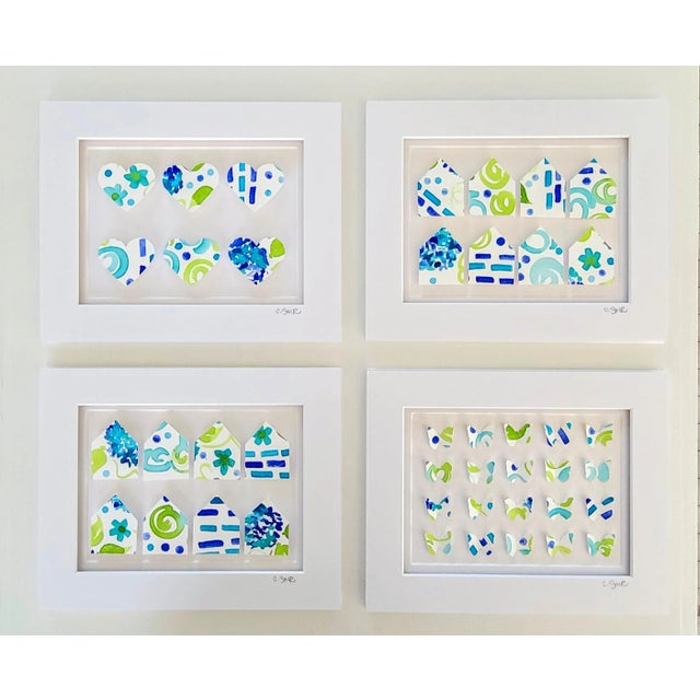 Paper "Endless Summer Hearts" Original Abstract Collage by Suzanne MacCrone Rogers For Sale - Image 7 of 8