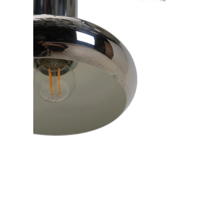 Metal German Space Age Chrome Hanging Lamps, 1960s, Set of 2 For Sale - Image 7 of 13