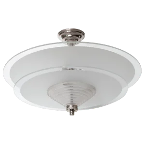 French Art Deco Frosted Glass Chandeliers by Leleu