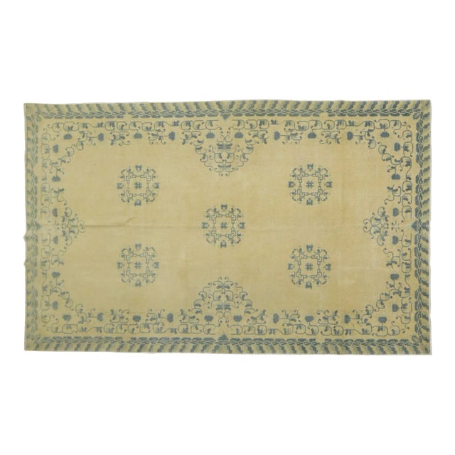 Early 20th Century Neutral Chinese Rug - 5'2" x 7'11" For Sale