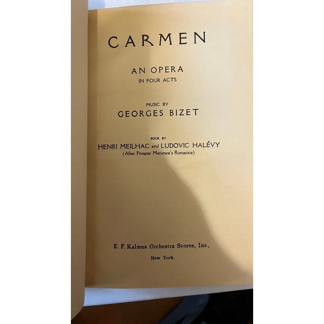 Mid 19th Century Antique Opera Bundle: Verdi The Masked Ball & Bizet Carmen Score Libretto For Sale - Image 5 of 6
