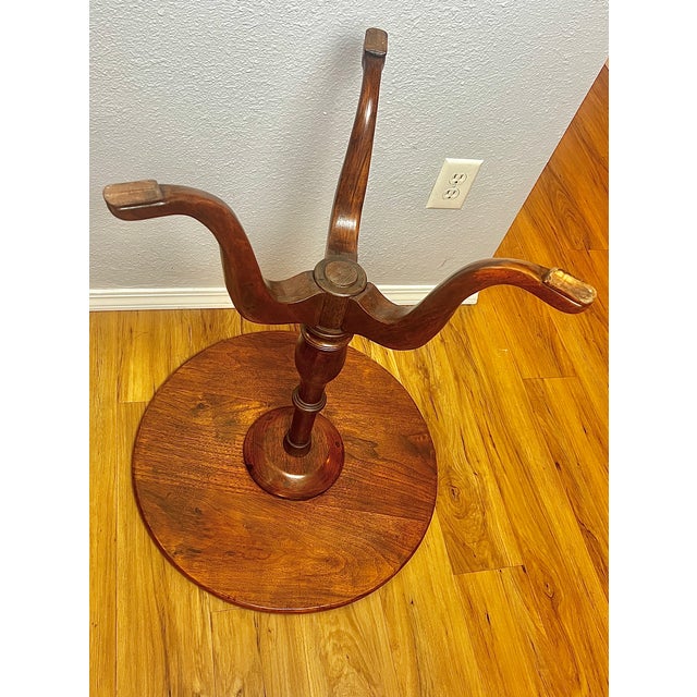 Traditional Antique Mahogany Snake-Foot Tripod Candle Table, 19th Century, Regency Tradition For Sale - Image 3 of 16