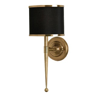 Currey & Company Primo Black Brass Wall Sconce For Sale