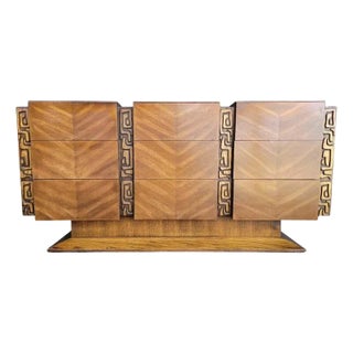Brutalist / Tiki Dresser by United Furniture For Sale