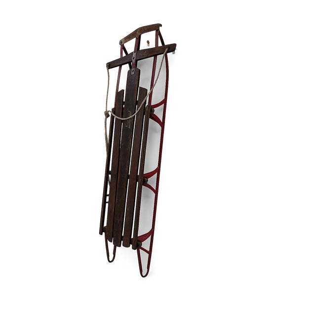 Vintage Gladding American Flyer Wooden Sled For Sale - Image 9 of 10