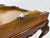 This is an English Chippendale style mahogany and leather galley tray coffee table. This coffee table has beautifully...