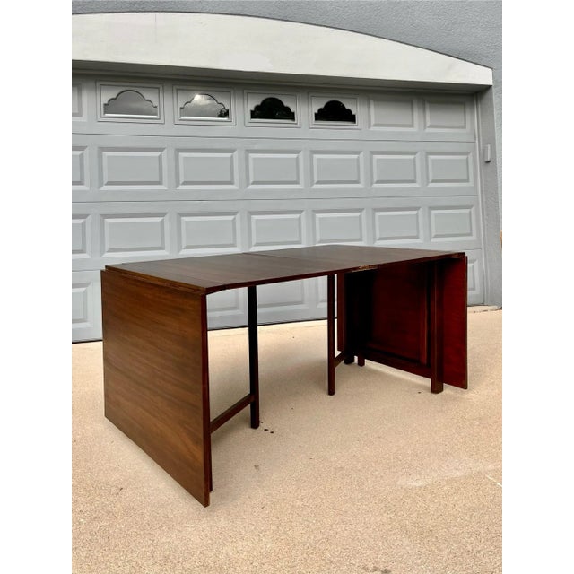 Mid-Century Modern Drop-Leaf ‘Maria’ Dining Extendable + Compact Table | in the Style Bruno Mathsson for Karl Mathsson 1950s For Sale - Image 3 of 12