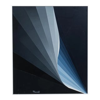 20th Century Belgian Artwork With Metal Frame By Rene Berdal For Sale