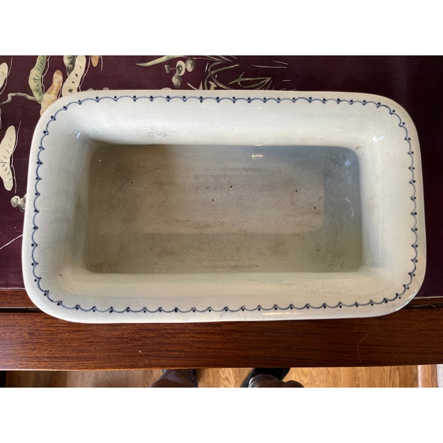 Ceramic 1882 Royal Delft Joost Thooft Blue & White Chinoiserie Jardinière For Sale - Image 7 of 15