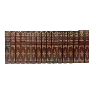 1910s Leather Volume Set, the Works of Booth Tarkington, Signed, Limited Edition - 16 Books