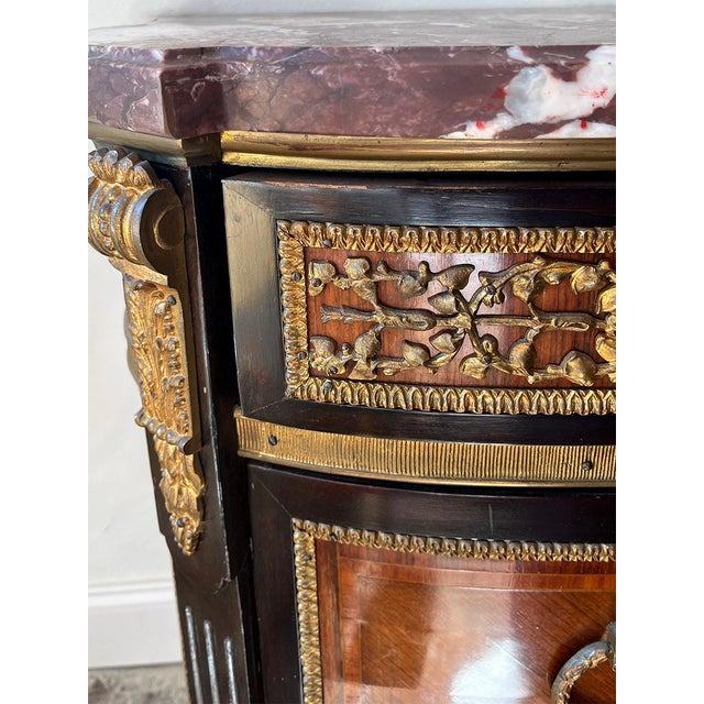 19th Century French Louis XVI-Style Marble Top Commode For Sale - Image 9 of 9