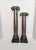 Mid-Century Modern Vintage Tall Hand-Painted Iron Ionic Column Candleholders - A Pair For Sale - Image 3 of 8