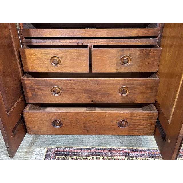 19th Century Victorian Mahogany Wardrobe For Sale - Image 11 of 18