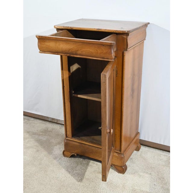 Louis Philippe Cherrywood Bedside Table, Mid-19th Century For Sale - Image 16 of 18