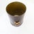 Brown Leather Wastebasket with Decorative Brass Buckle For Sale - Image 5 of 10
