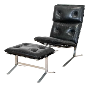 Set of Joker High Armchair and Ottoman by Olivier Mourgue for Airborn, 1964