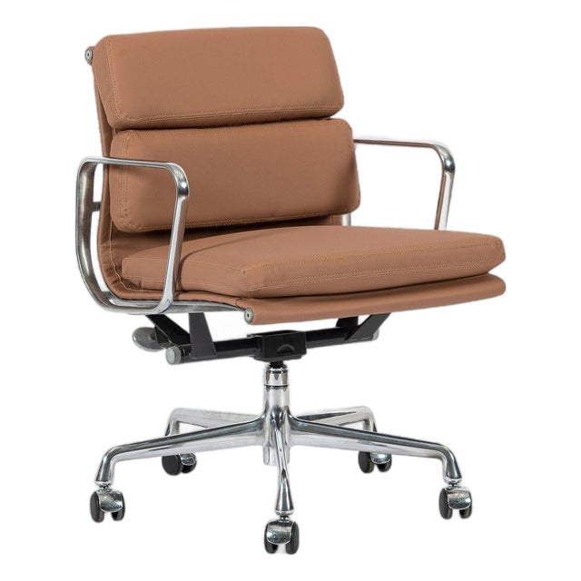 Eames for Herman Miller Aluminum Group Office Chair in Schumacher Vegan Leather For Sale
