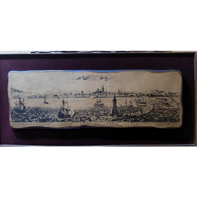 After Adam Pérelle, Panoramic View of Barcelona, 1950, Engraving For Sale - Image 10 of 10
