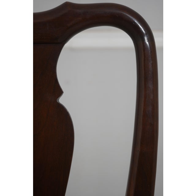Set of 4 Ethan Allen Cherry Georgian Court Dining Room Chairs For Sale - Image 12 of 18