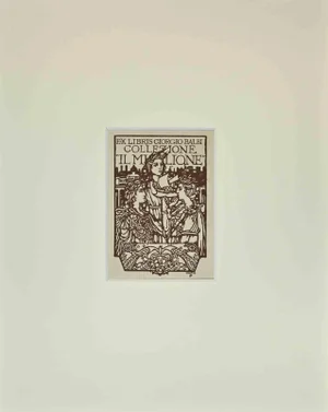 Giulio Cesari, Ex Libris Giorgio Balbi, Woodcut, 1912
