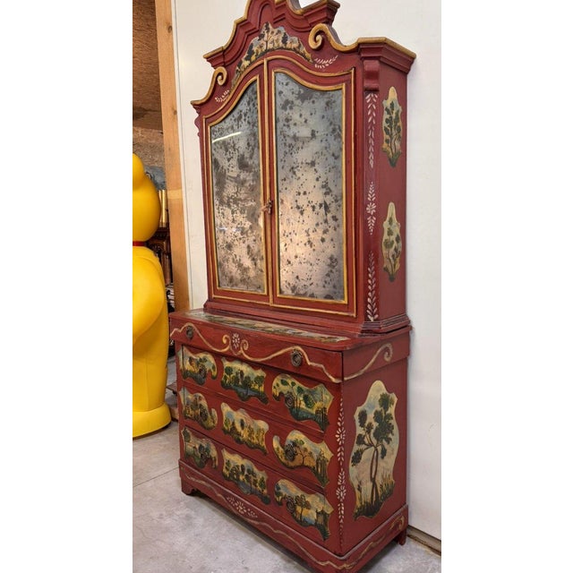 Venetian Louis XV Style Lacquered Wood Bookcase For Sale - Image 4 of 13