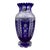 Mid 20th Century Bohemian Czech Cobalt Blue Cut to Clear Crystal Vase With Sawtooth Rim For Sale