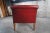 Red Mid Century Mahogany & Red Leather Scroll Arm Chaise Lounge Day Bed Bench For Sale - Image 8 of 13