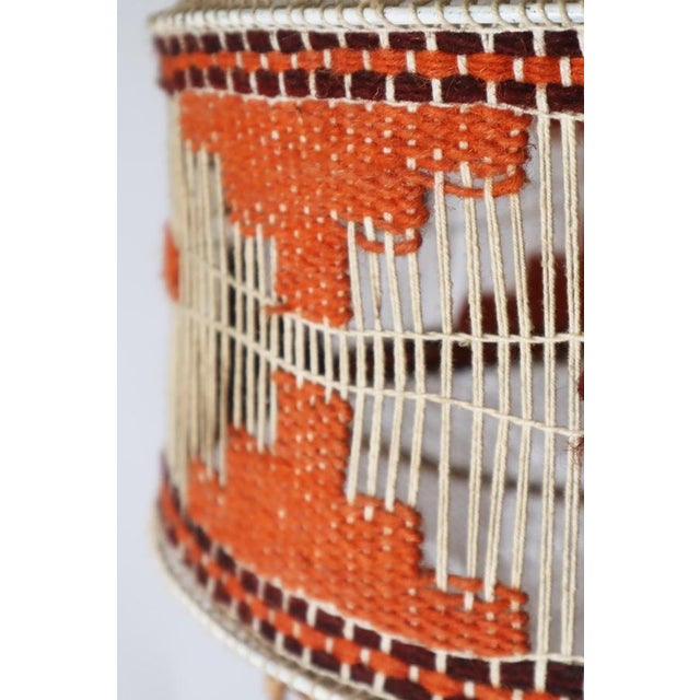 Textile Native American Macrame Boho Staircase Hanging Lamp, 1970s For Sale - Image 7 of 18