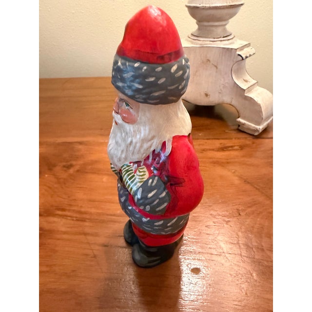 Vaillancourt Folk Art Santa — “American Santa — 1994” For Sale - Image 4 of 7