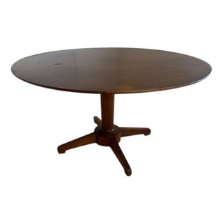 Vintage Danish Round Teak Dining Table, 1960s For Sale