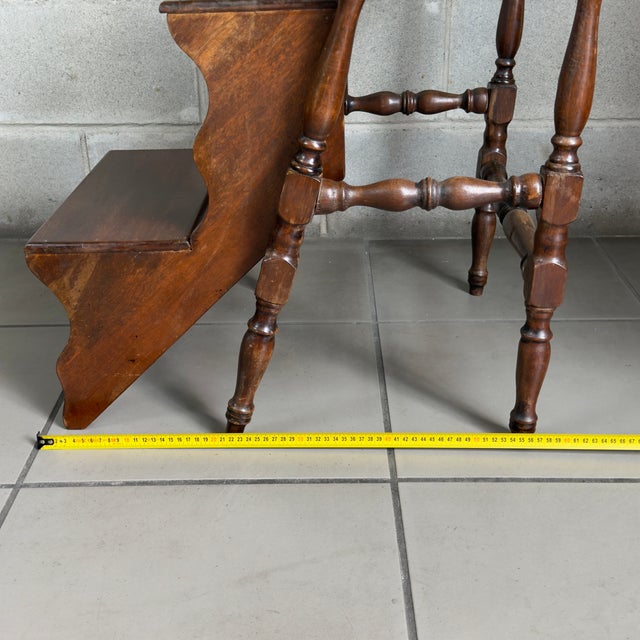 20th Century Folding Wooden Etagere Library Ladder For Sale - Image 9 of 12