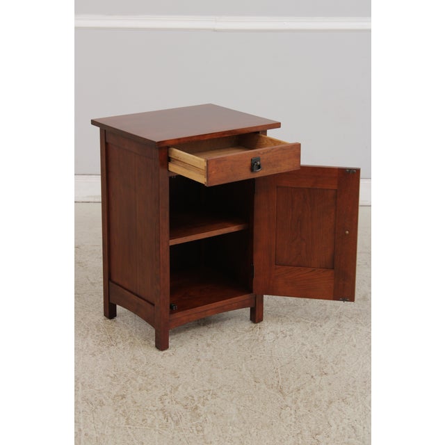 2000 - 2009 Pair Stickley Arts & Crafts Cherry Nightstands For Sale - Image 5 of 15