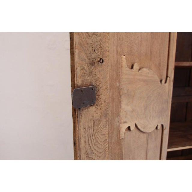French Provincial Bleached Oak Armoire or Wardrobe, Early 19th Century For Sale - Image 11 of 18