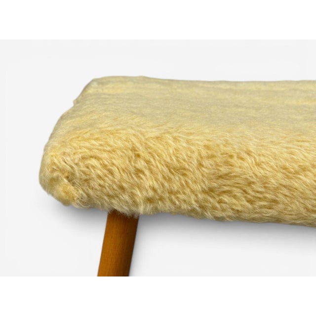 Swedish Modern, Footstools, Imitation Fur, Wood, Sweden, 1950's For Sale In New York - Image 6 of 9
