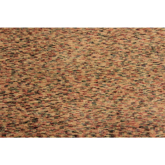 Contemporary Gabbeh Tan/Blue Wool Rug - 3'5'' X 4'9'' For Sale In New York - Image 6 of 10