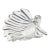 Seguso Cartier Signed Murano Vintage Crystal Clear Ribbed Surface Italian Art Glass Seashell Shell Bowl For Sale