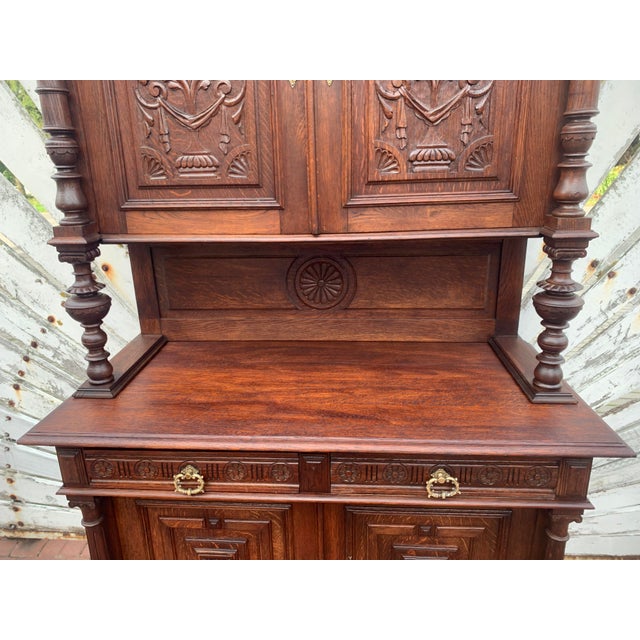 Art Nouveau Cupboard in Oak, 1900s For Sale - Image 9 of 18