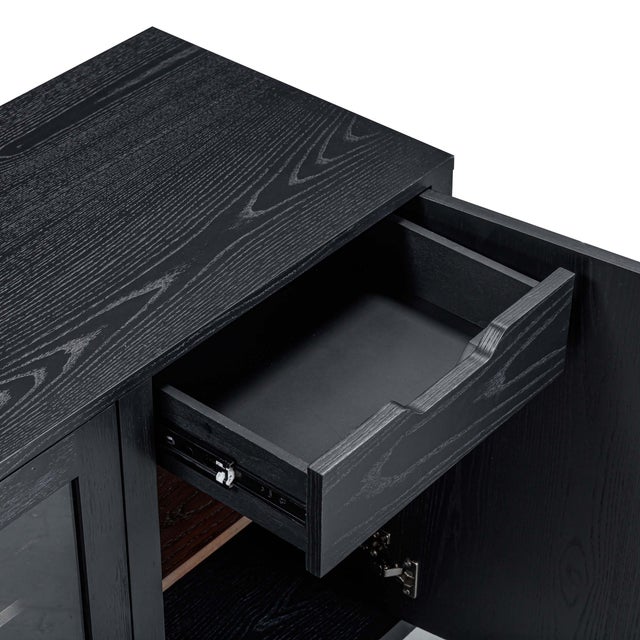 Black Marlow Black Wood Console For Sale - Image 8 of 9